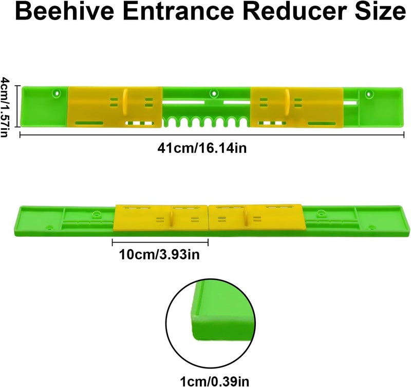 HiMo 6 Pack Bee Hive Entrance Reducer Hive Entrance Protector for Beekeeping Bee Hive Mouse Guard Beehive Entrance Gates Bee Hive Plastic Reducer Guards Beekeeping Equipment, Length 16.14 Inch - Image 2